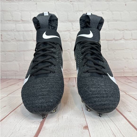 Nike Alpha Menace Elite 2 Flyknit Black Football Cleats Mens Size 10 AO3374-001 - Picture 6 of 11